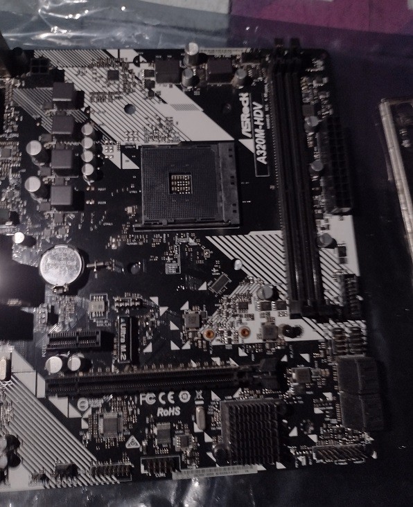 Ryzen Motherboard Asrock A320m-hdv Am4 Amd Hdmi