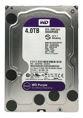 100% Health 4TB WD Purple Like New Hard Disk Drive SATA 6Gb/s 64MB