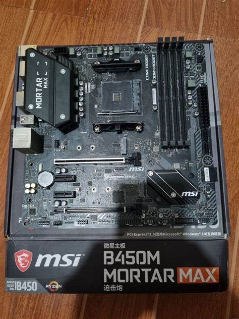 B450M Mortar Max Socket AM4 DDR4 Motherboard 100% Fresh