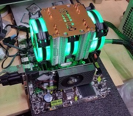 LANSIO 6 COOPER PIPE PROCESSOR COOLING FAN WITH 3